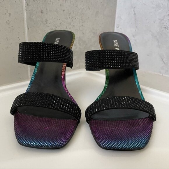 Nine West Black Heels Size 8.5 Women - Picture 8 of 13